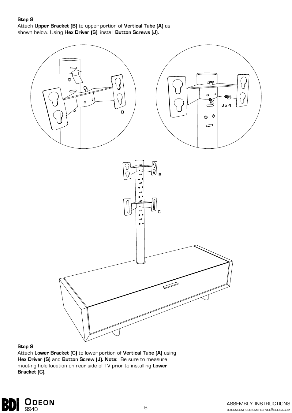 BDI 9940 Odeon User Manual | Page 6 / 7