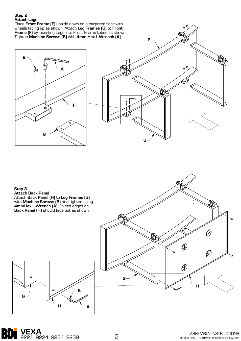 Vexa | BDI 9221 VEXA User Manual | Page 2 / 5