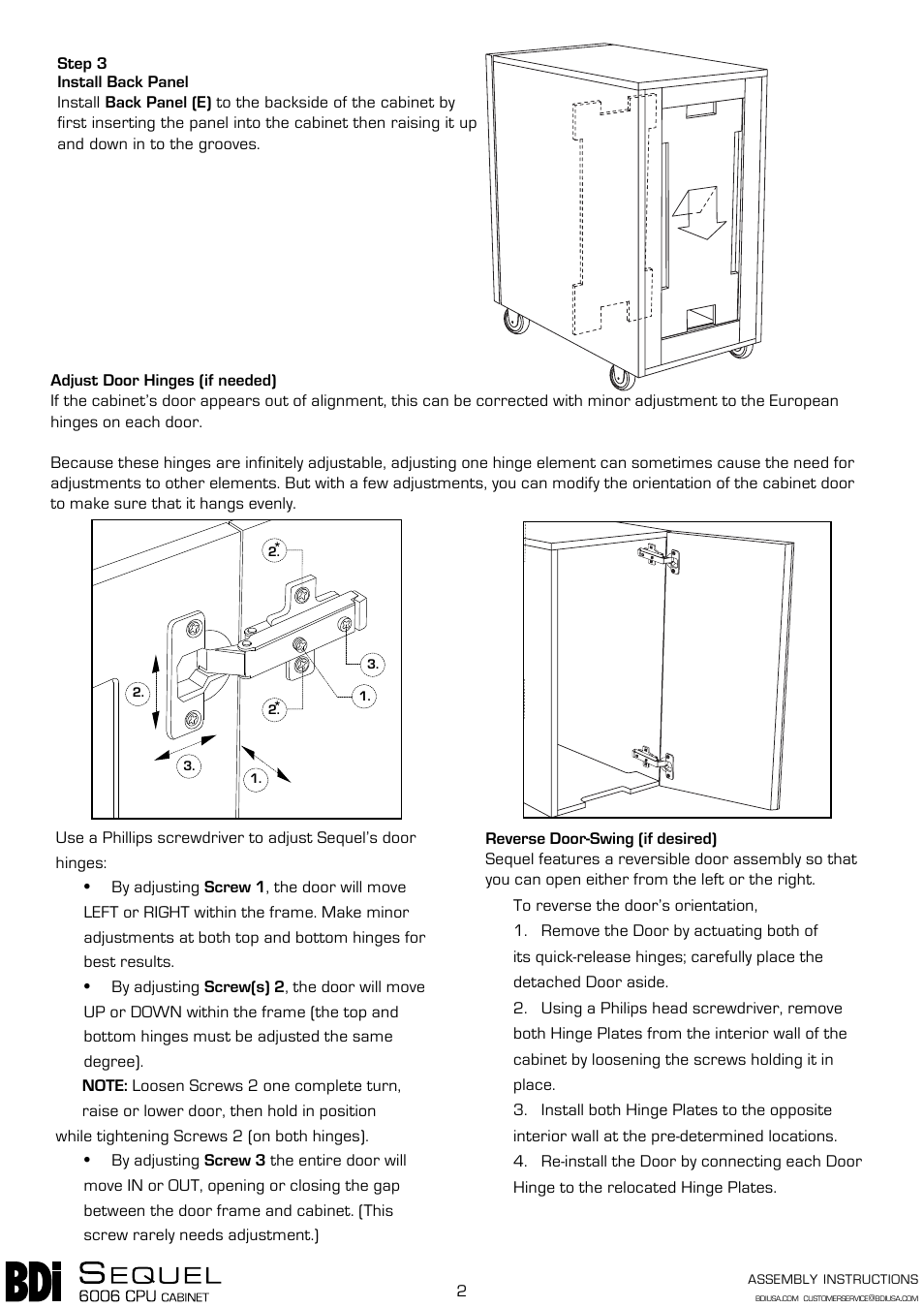 BDI 6006 Sequel User Manual | Page 2 / 2