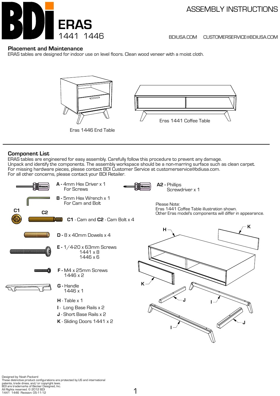 BDI 1441 ERAS User Manual | 6 pages
