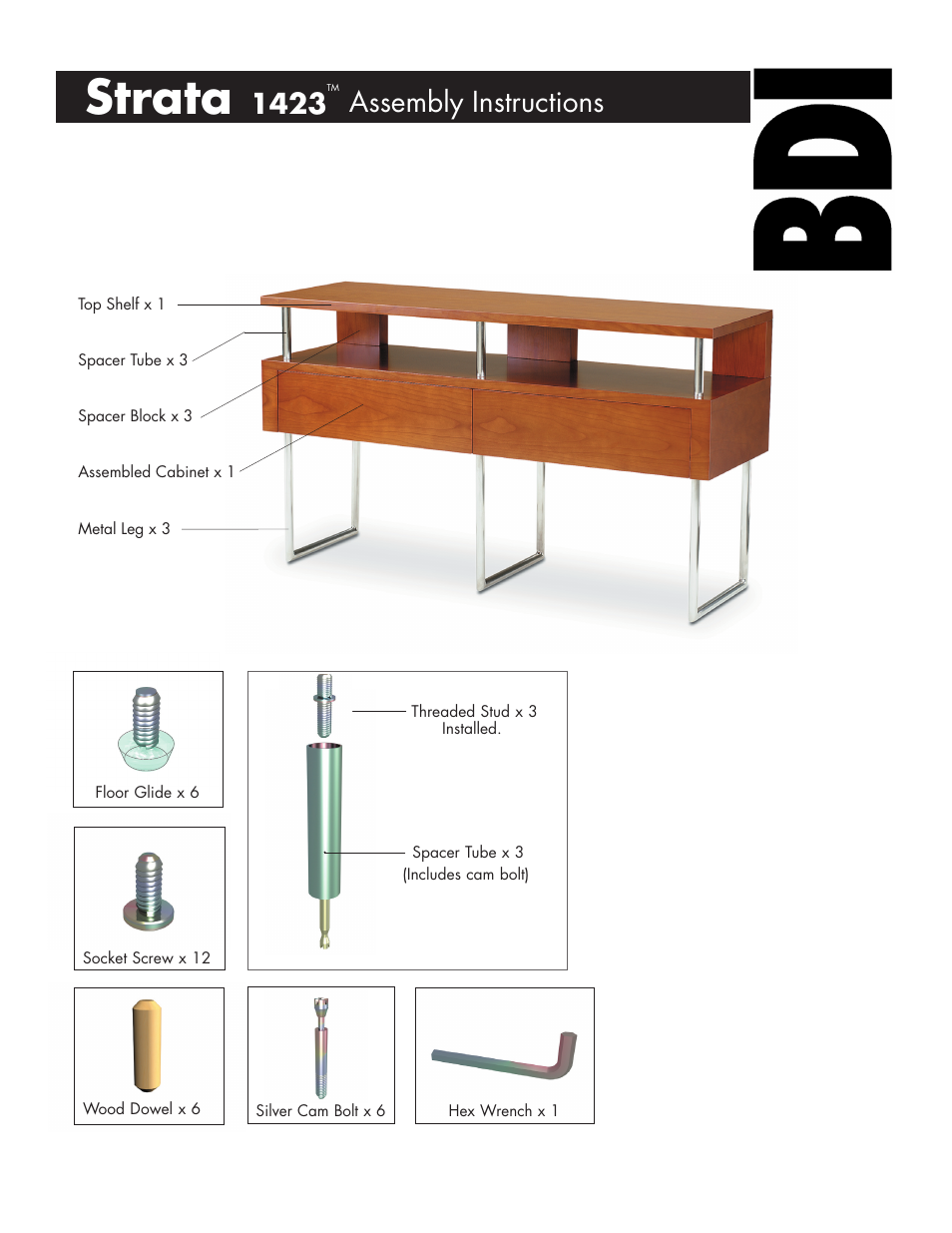 Strata, Assembly instructions | BDI 1401 Strata User Manual | Page 4 / 5