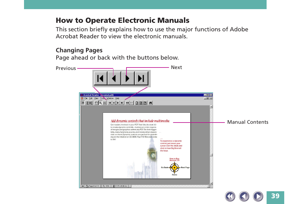 How to operate electronic manuals | Canon FB620P User Manual | Page 39 / 79