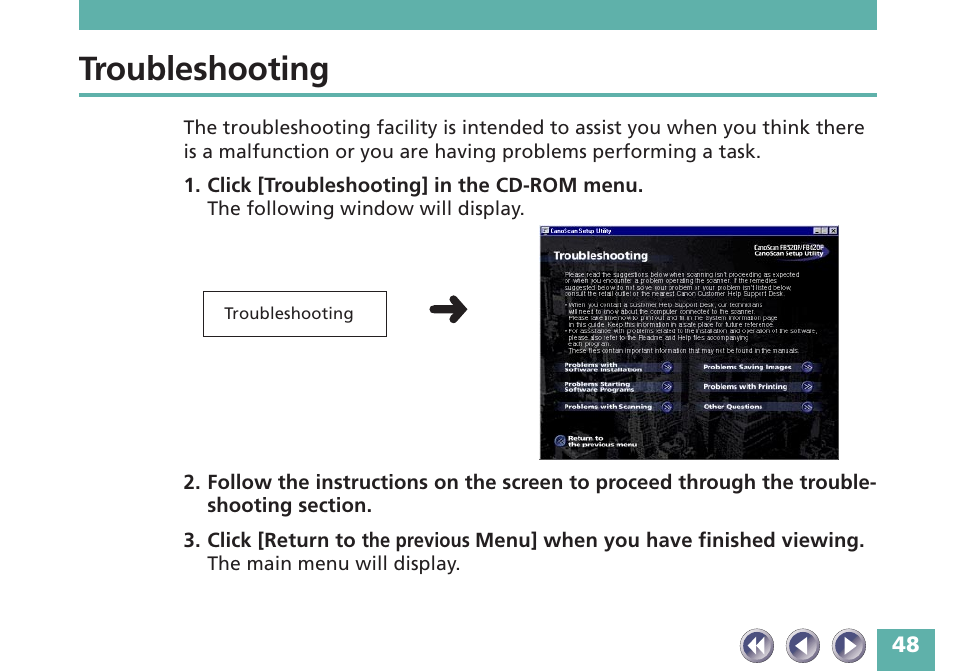 Troubleshooting | Canon FB620P User Manual | Page 48 / 79