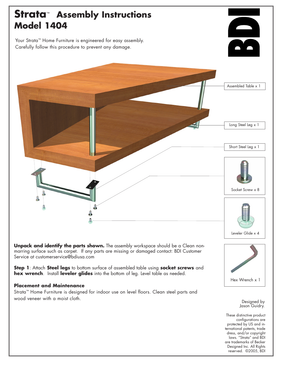 BDI 1404 Strata User Manual | 1 page