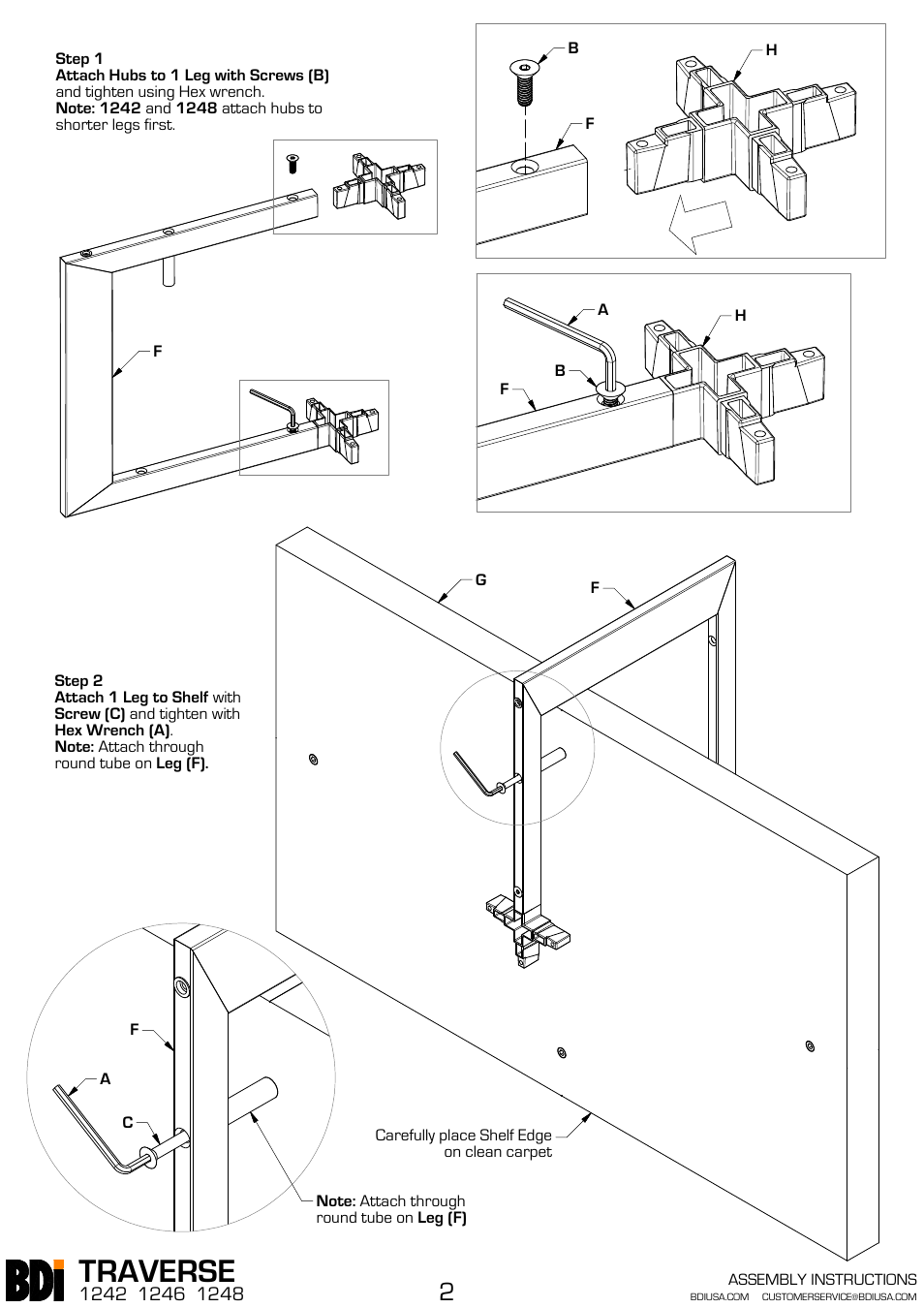 Traverse | BDI 1242 TRAVERSE User Manual | Page 2 / 4