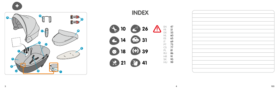 Index | Bebe Confort Windoo Plus User Manual | Page 2 / 102