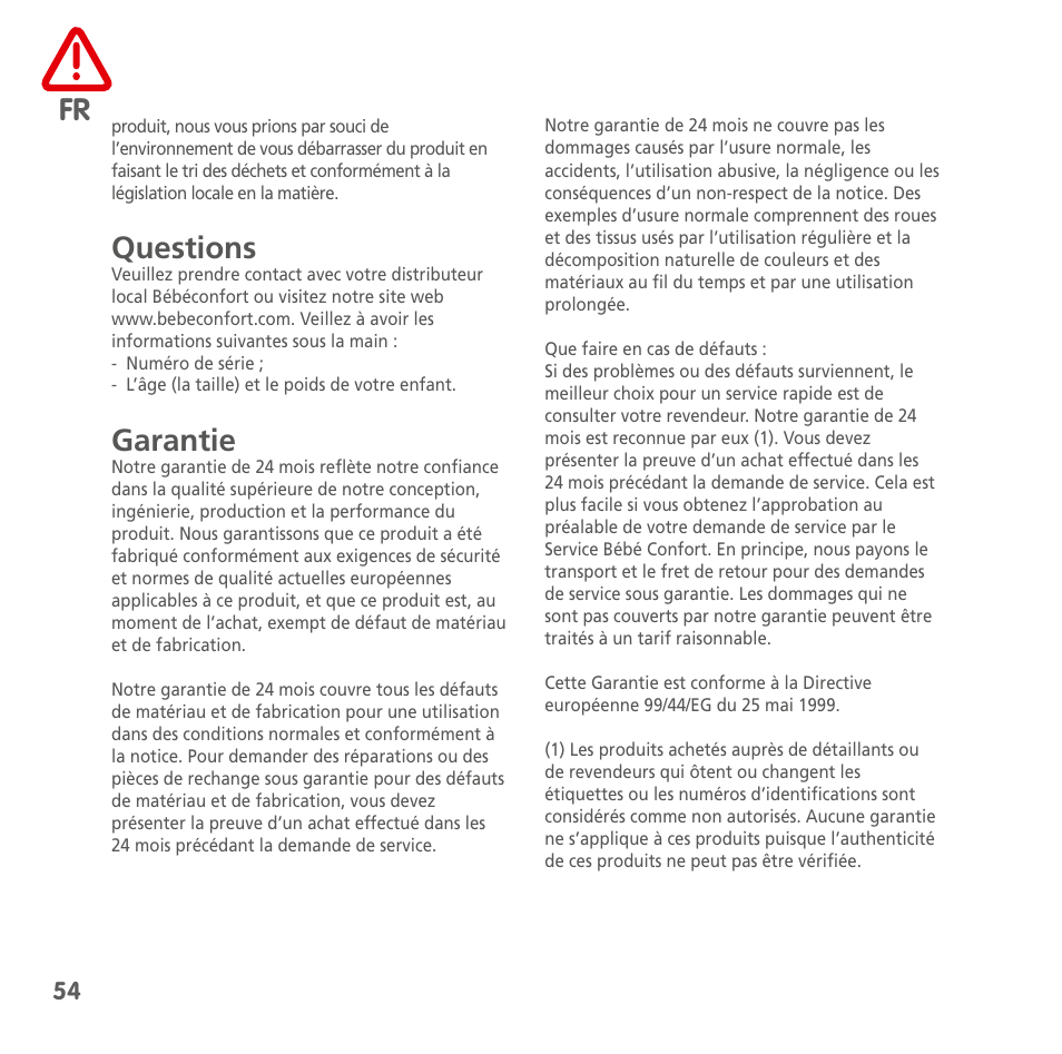 Bebe Confort Windoo Plus User Manual | Page 52 / 102