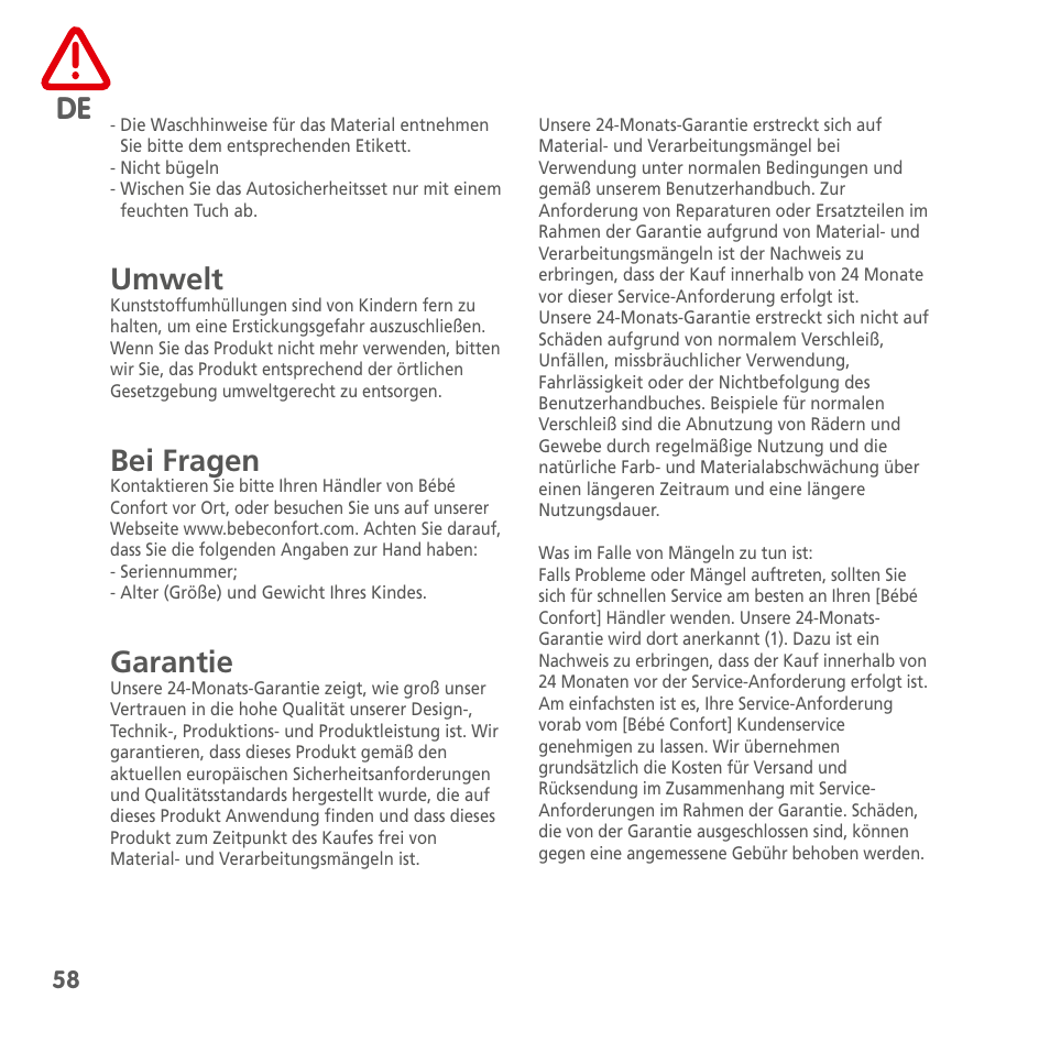 Bebe Confort Windoo Plus User Manual | Page 56 / 102