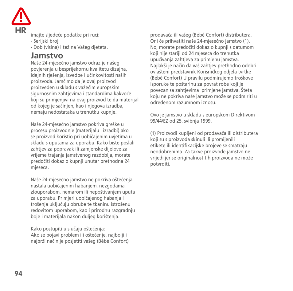 Bebe Confort Windoo Plus User Manual | Page 92 / 102