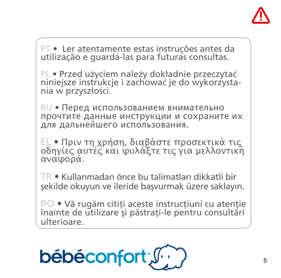 Bebe Confort Compact safety carrycot User Manual | Page 3 / 102