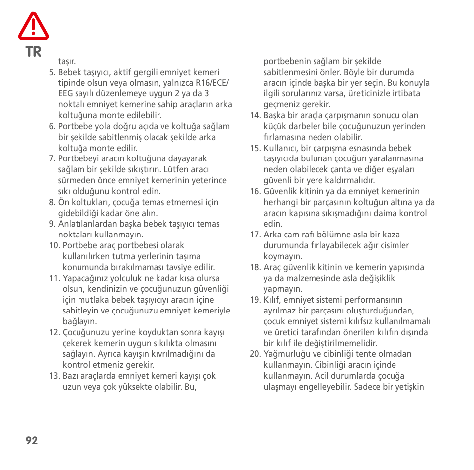 Bebe Confort Compact safety carrycot User Manual | Page 90 / 102