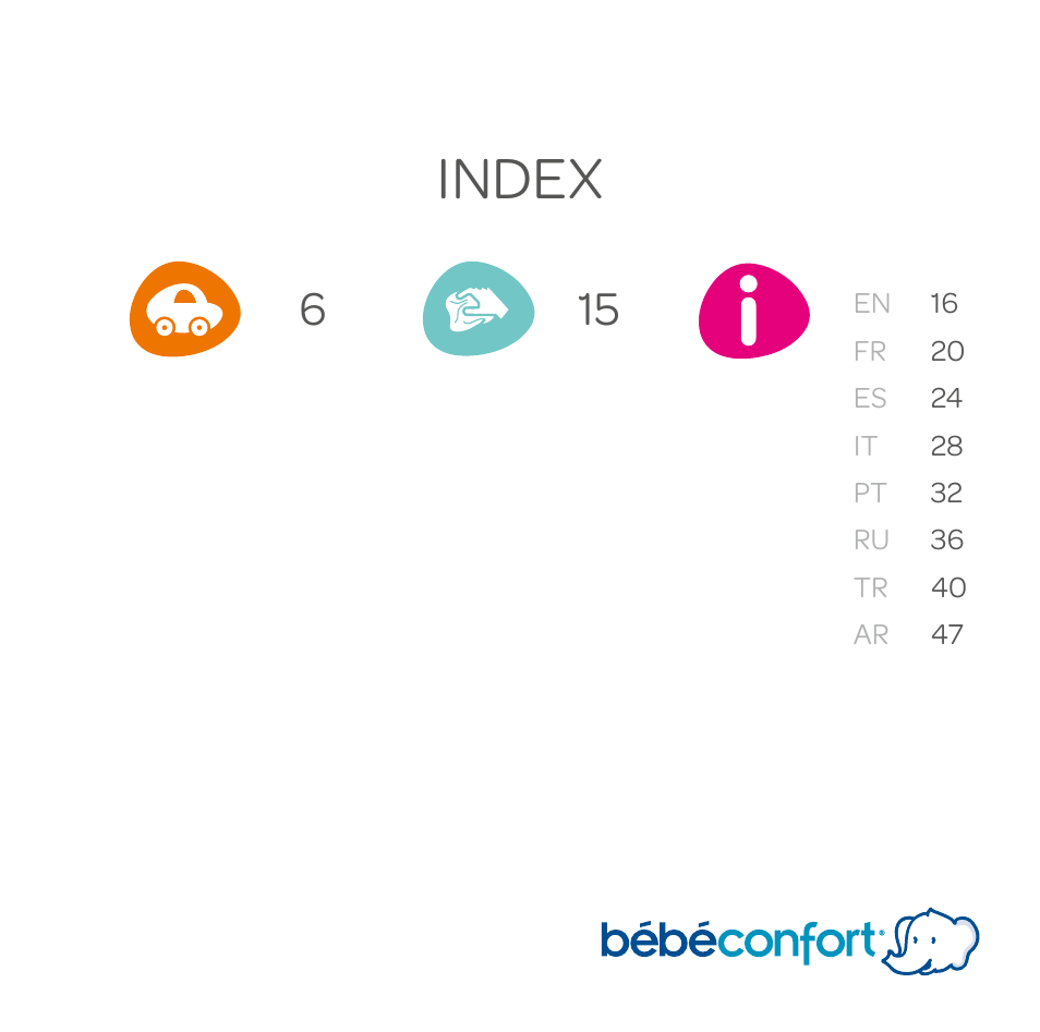 Index | Bebe Confort 2wayFix User Manual | Page 3 / 27