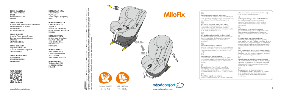 Bebe Confort MiloFix User Manual | 94 pages