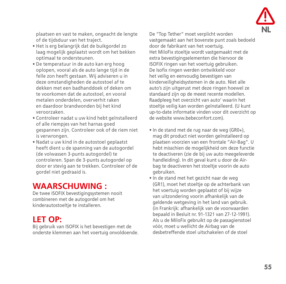 Bebe Confort MiloFix User Manual | Page 53 / 94