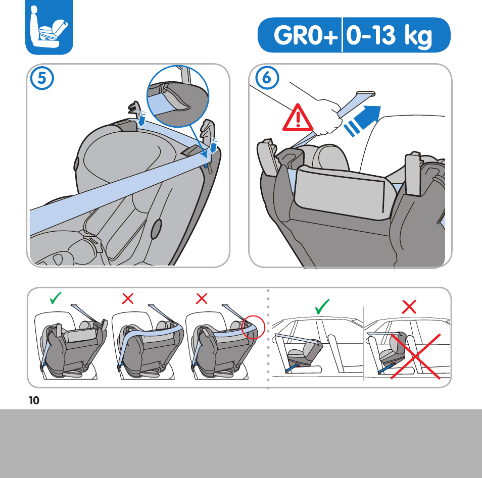 Gr0+ 0-13 kg | Bebe Confort Opal User Manual | Page 10 / 54