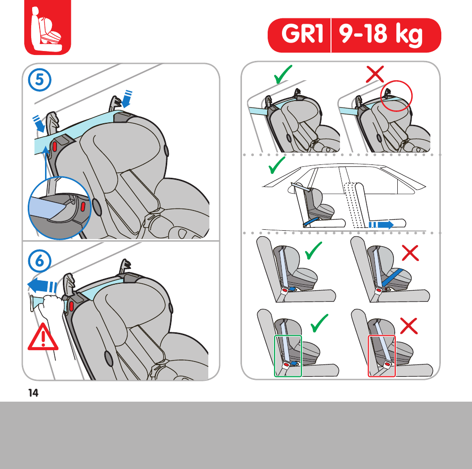 Gr1 9-18 kg | Bebe Confort Opal User Manual | Page 14 / 54