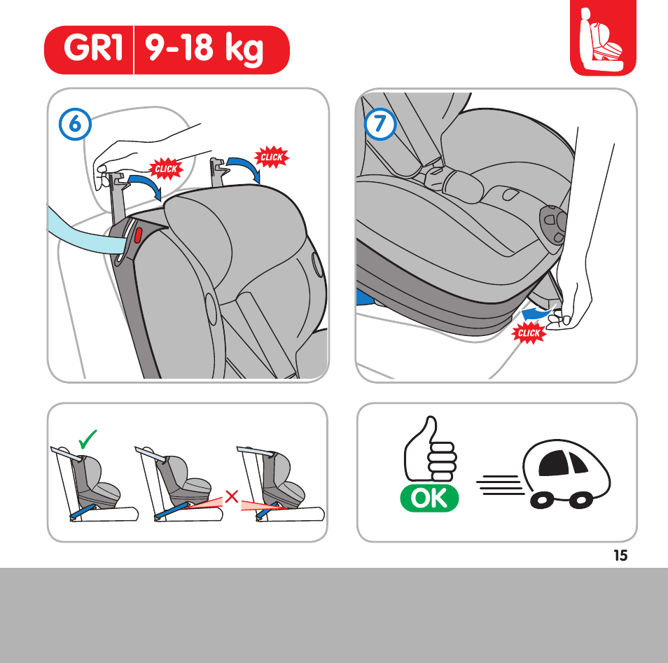 Gr1 9-18 kg | Bebe Confort Opal User Manual | Page 15 / 54