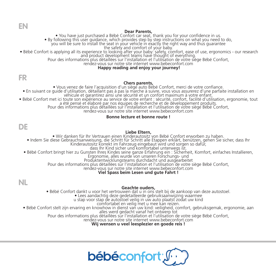 Bebe Confort Opal User Manual | Page 2 / 54