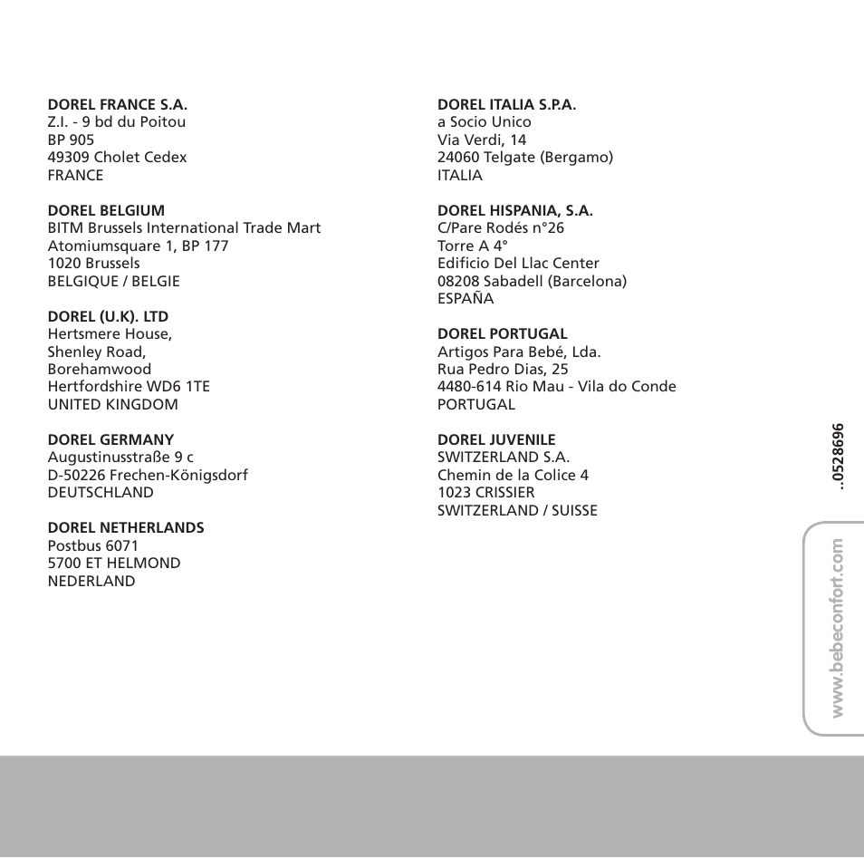 Bebe Confort Opal User Manual | Page 54 / 54