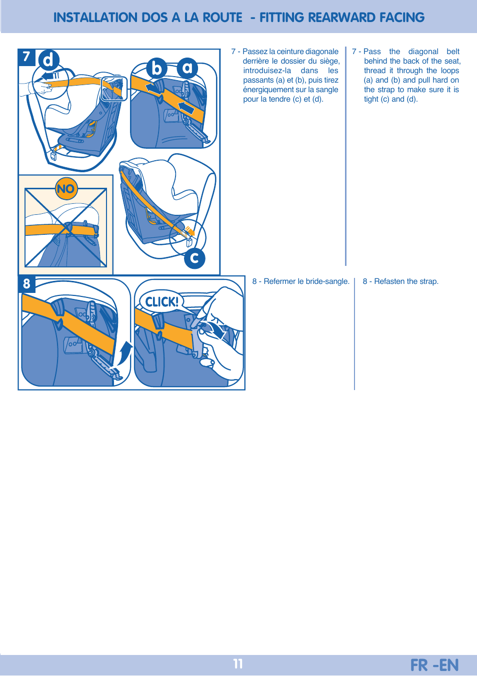 Ab c d, Fr -en | Bebe Confort Iseos Neo+ User Manual | Page 11 / 80