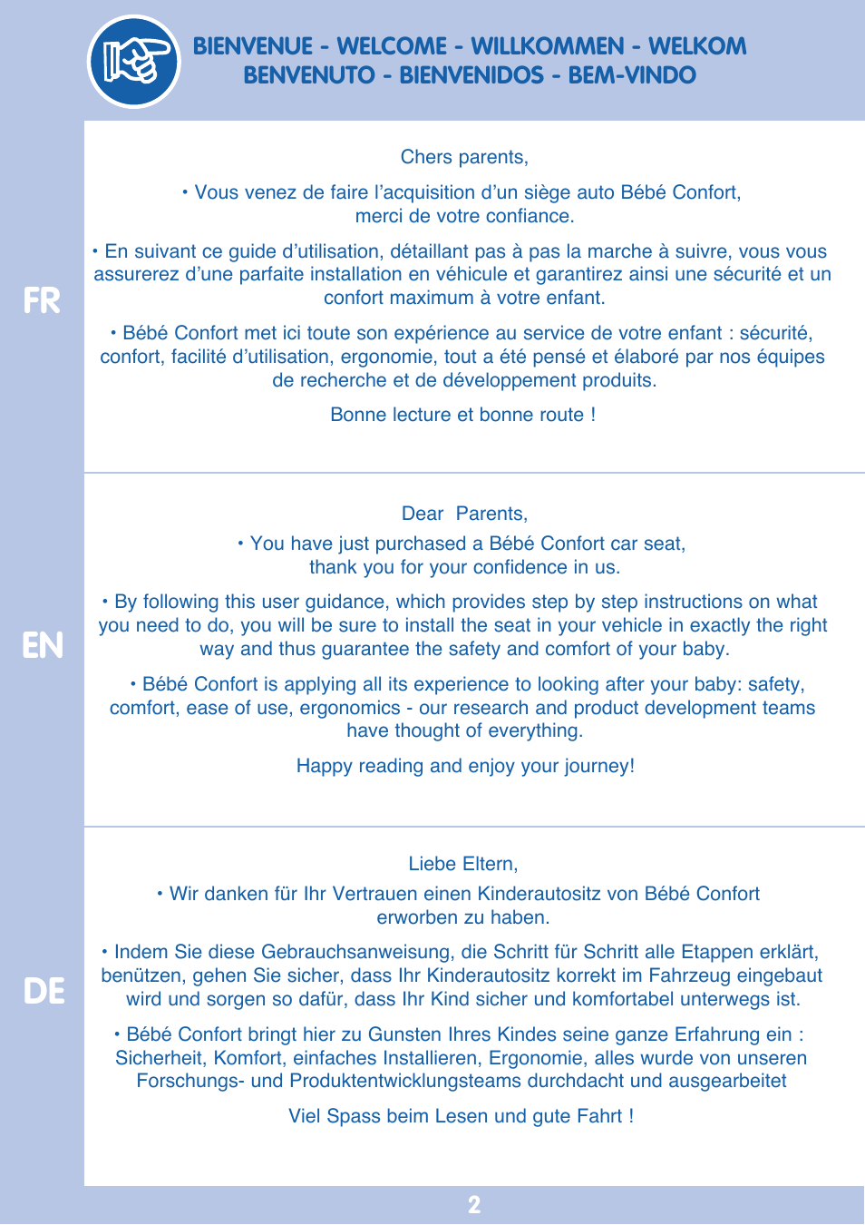 De fr en | Bebe Confort Iseos Neo+ User Manual | Page 2 / 80