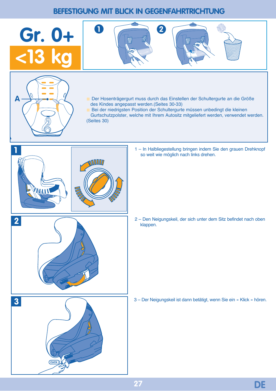 Gr. 0+ <13 kg, Ab c d | Bebe Confort Iseos Neo+ User Manual | Page 27 / 80