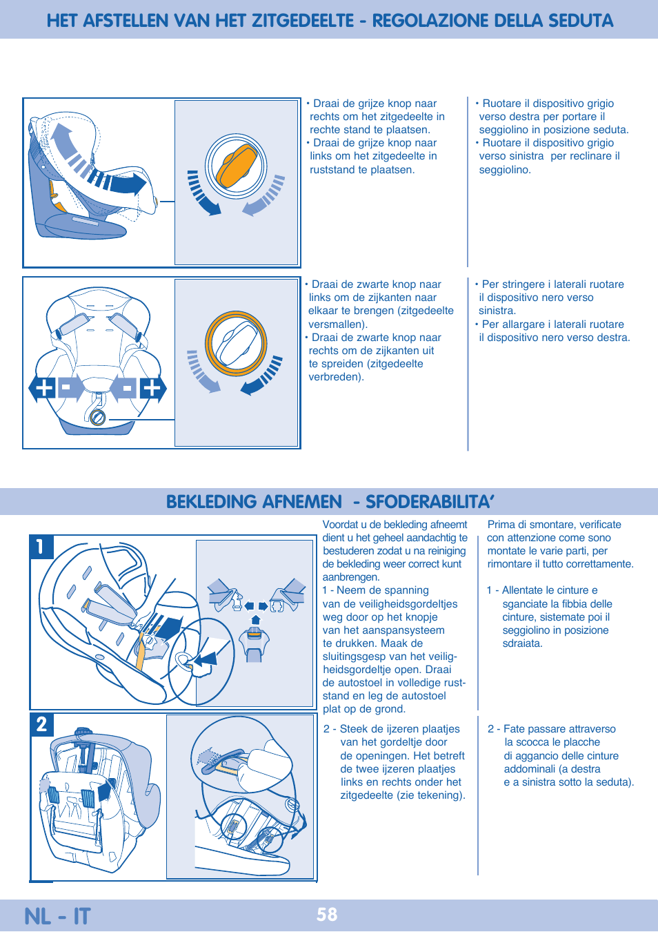 Nl - it | Bebe Confort Iseos Neo+ User Manual | Page 58 / 80