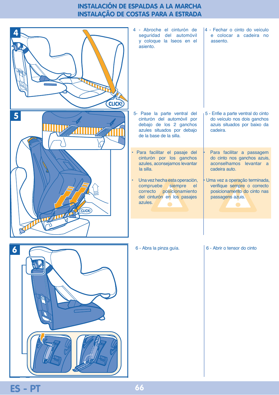 Ab c d, Es - pt | Bebe Confort Iseos Neo+ User Manual | Page 66 / 80