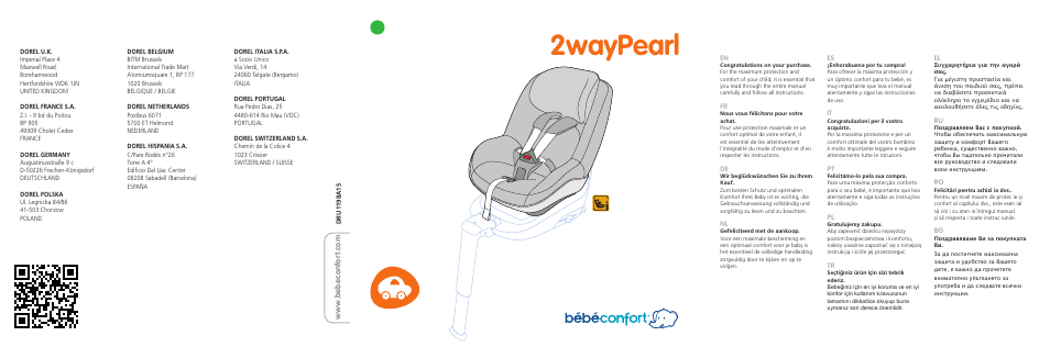 Bebe Confort 2wayPearl User Manual | 35 pages