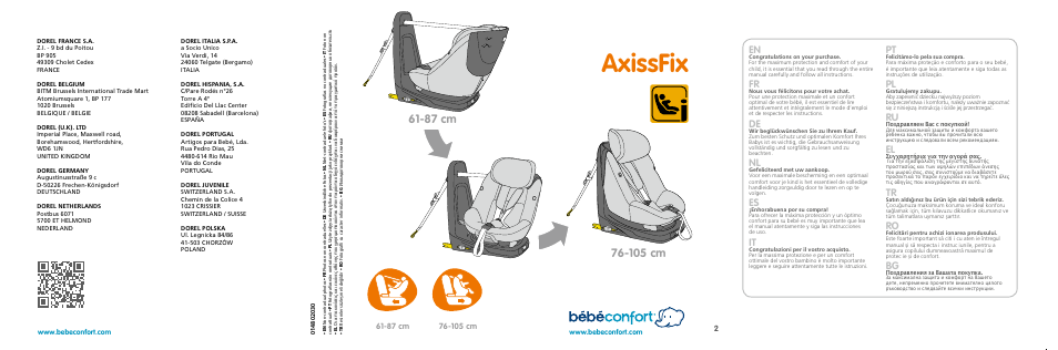 Bebe Confort AxissFix User Manual | 118 pages