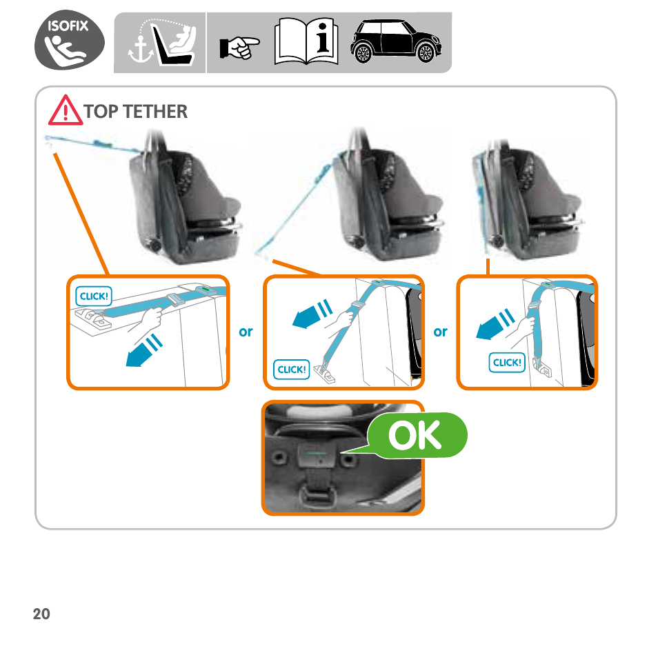 Top tether | Bebe Confort AxissFix User Manual | Page 18 / 118