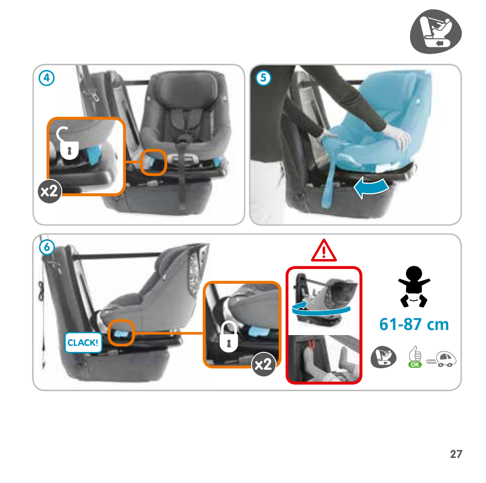 87 cm | Bebe Confort AxissFix User Manual | Page 25 / 118