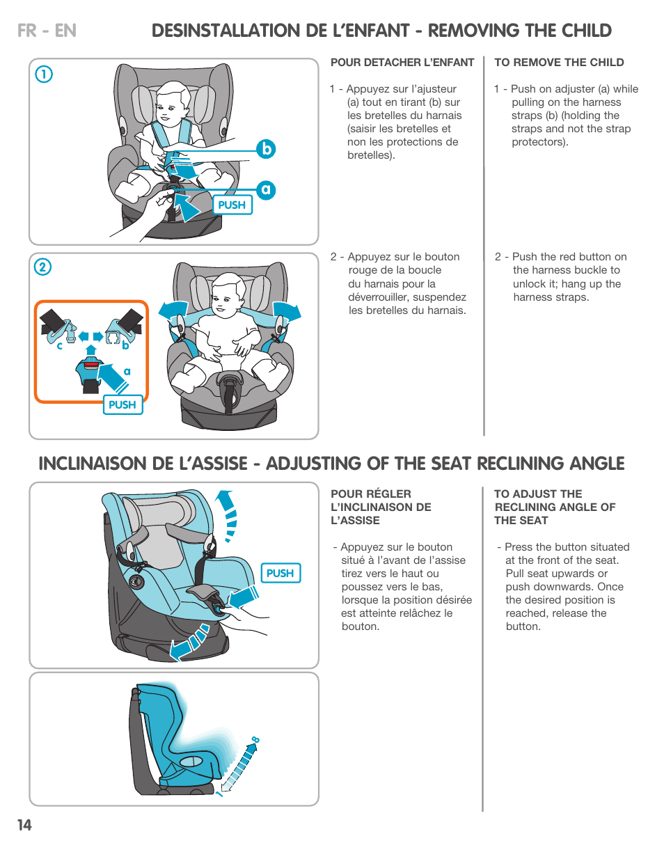 Fr - en | Bebe Confort Axiss User Manual | Page 14 / 36