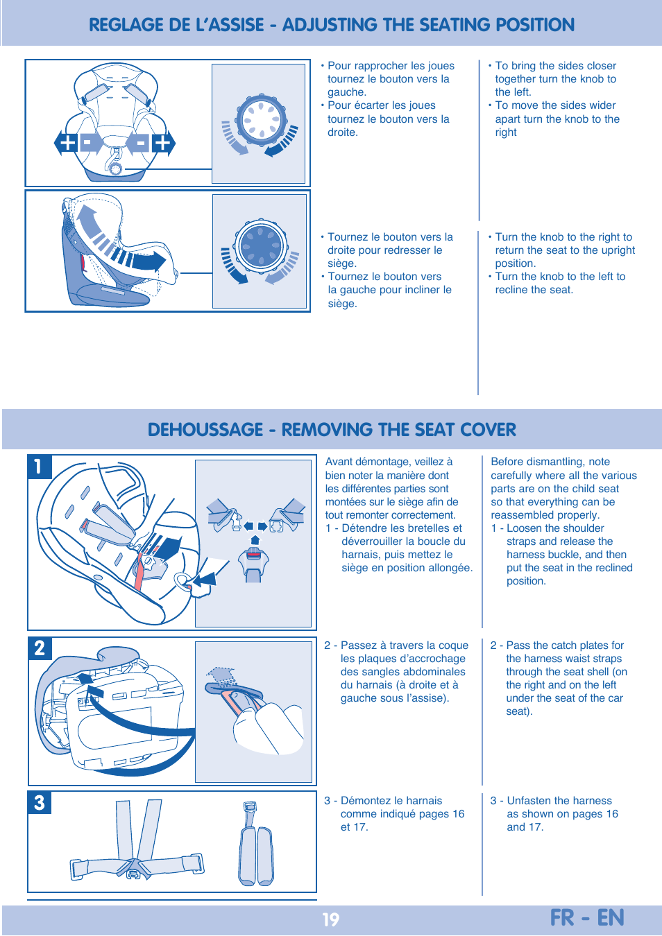 Fr - en | Bebe Confort Iseos IsoFix User Manual | Page 19 / 40