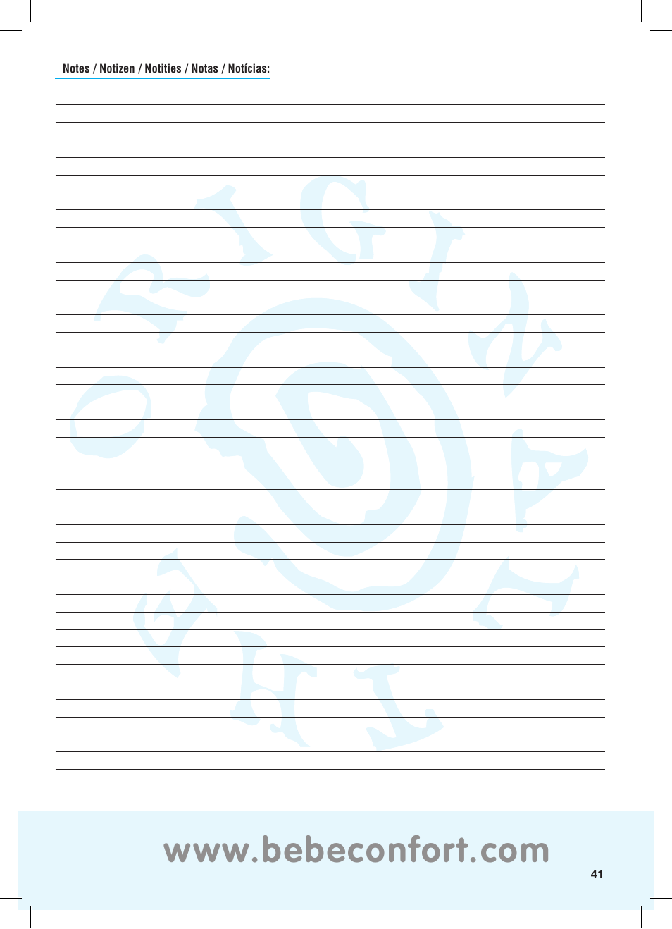 Bebe Confort Priori SPS User Manual | Page 37 / 38