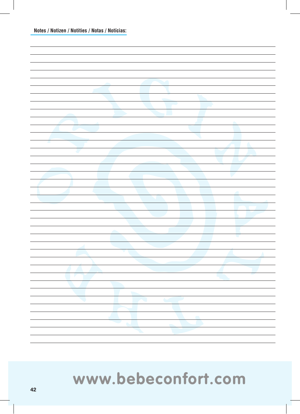 Bebe Confort Priori SPS User Manual | Page 38 / 38