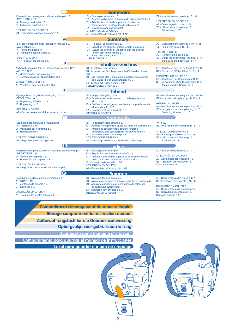Sumário - 2 | Bebe Confort Trianos User Manual | Page 2 / 24