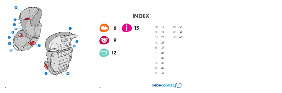 Index | Bebe Confort Rodi AirProtect User Manual | Page 2 / 34