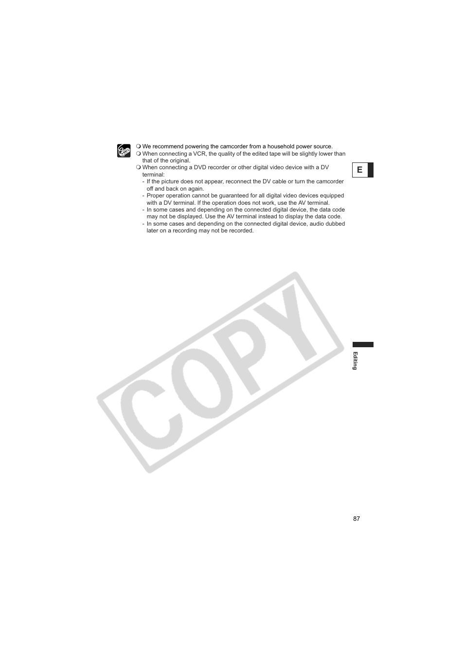 Canon Elura 100 User Manual | Page 87 / 132