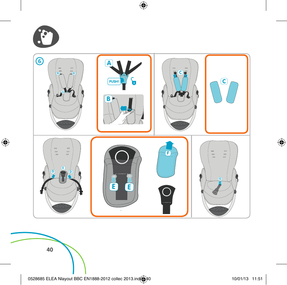 Ef g a b, Ab c c, Push | Bebe Confort Elea v.2 User Manual | Page 40 / 92