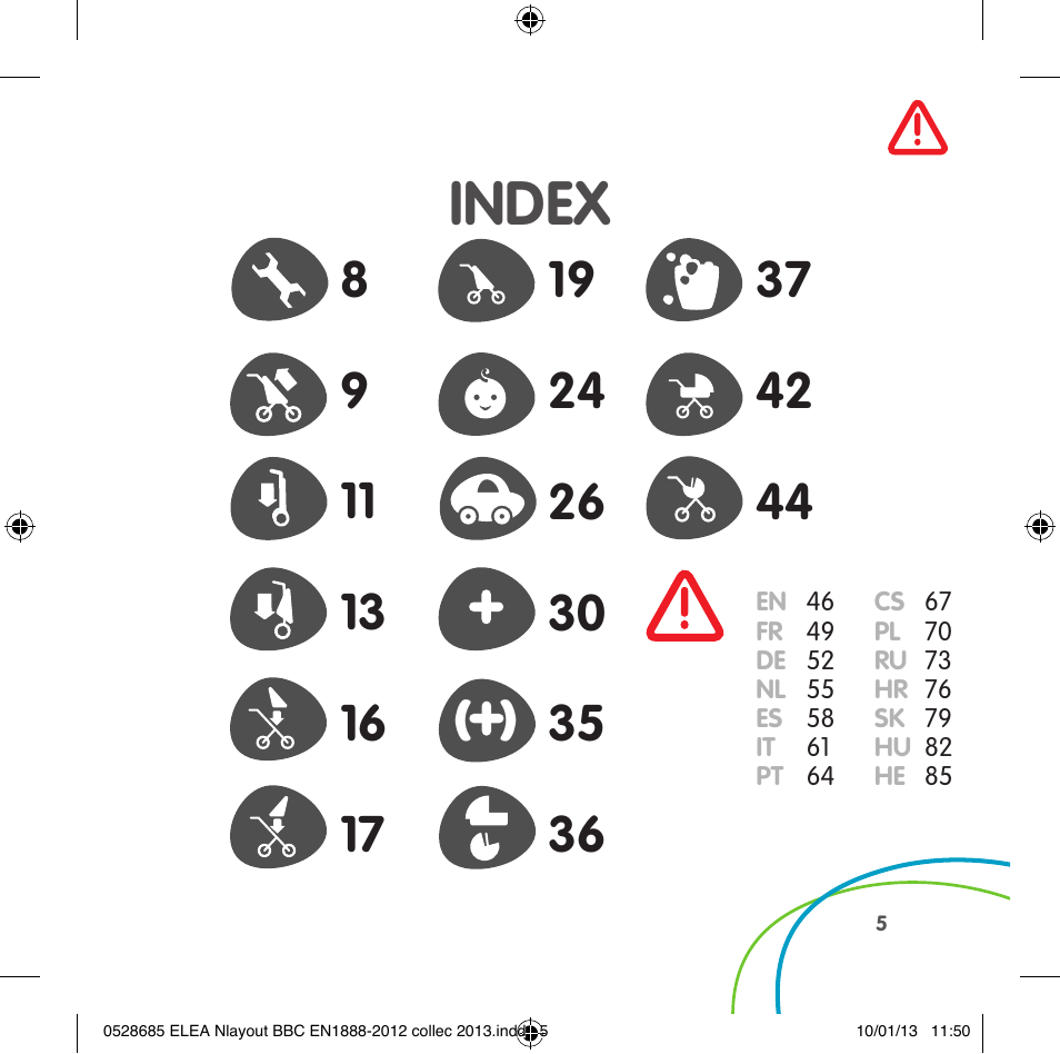 Index | Bebe Confort Elea v.2 User Manual | Page 5 / 92