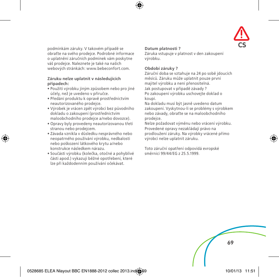 Bebe Confort Elea v.2 User Manual | Page 69 / 92