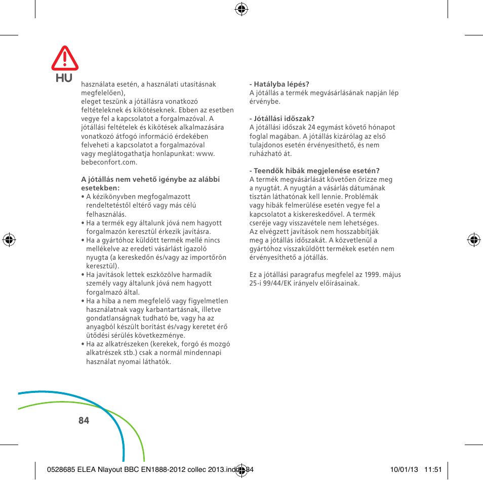 Bebe Confort Elea v.2 User Manual | Page 84 / 92