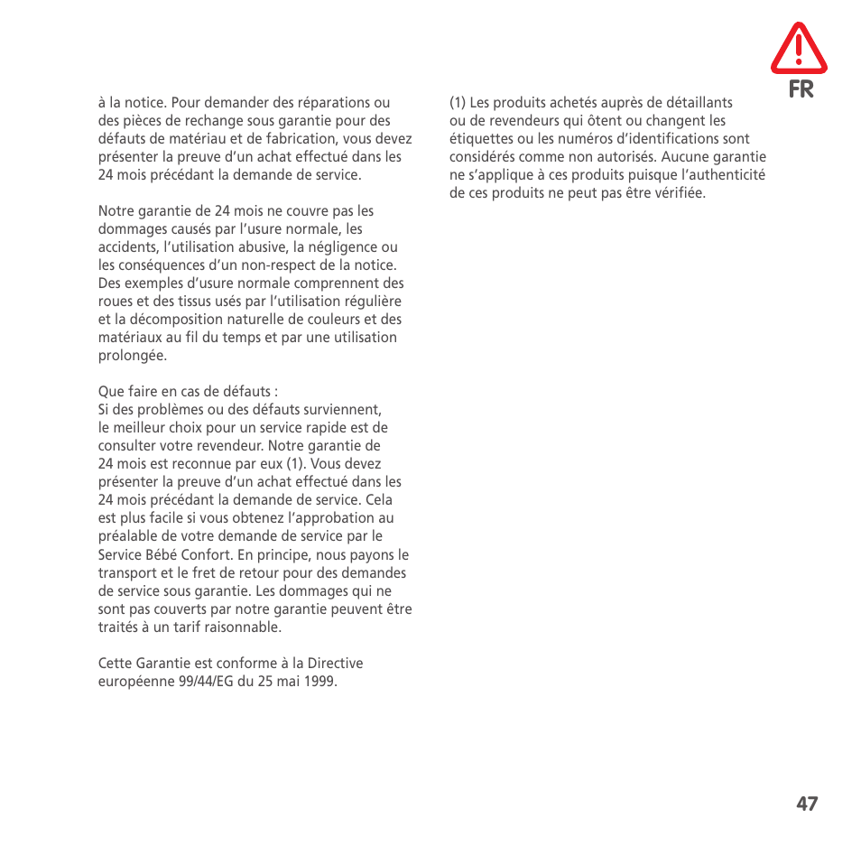 Bebe Confort High Trek User Manual | Page 47 / 84