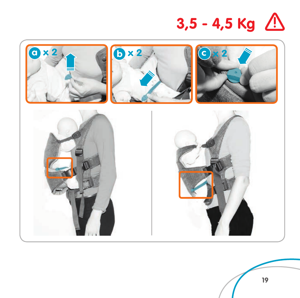 3,5 - 4,5 kg | Bebe Confort Easia User Manual | Page 19 / 76