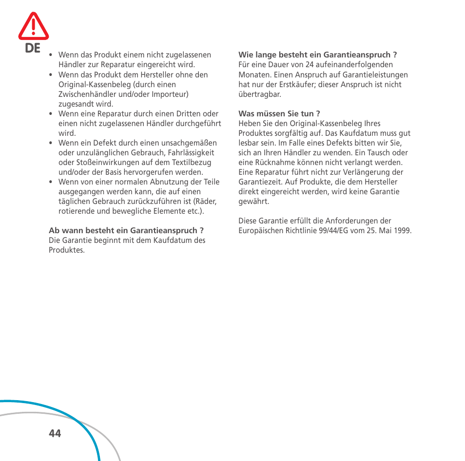 Bebe Confort Easia User Manual | Page 44 / 76