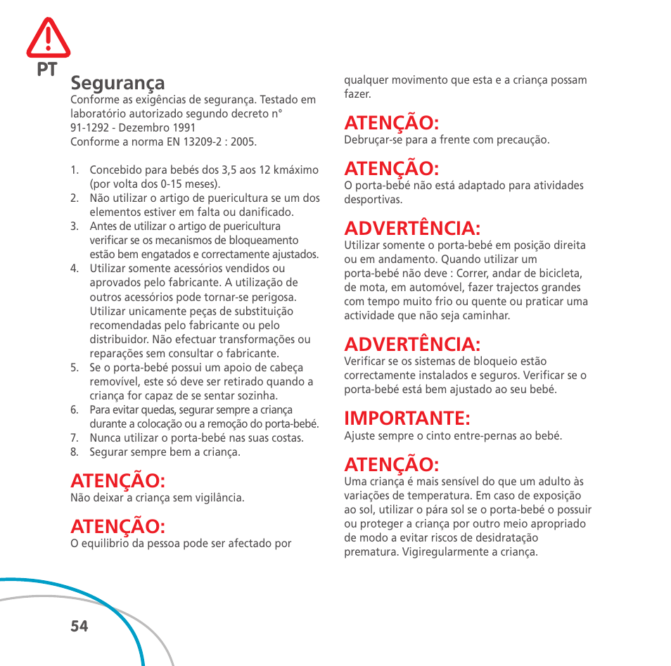 Bebe Confort Easia User Manual | Page 54 / 76