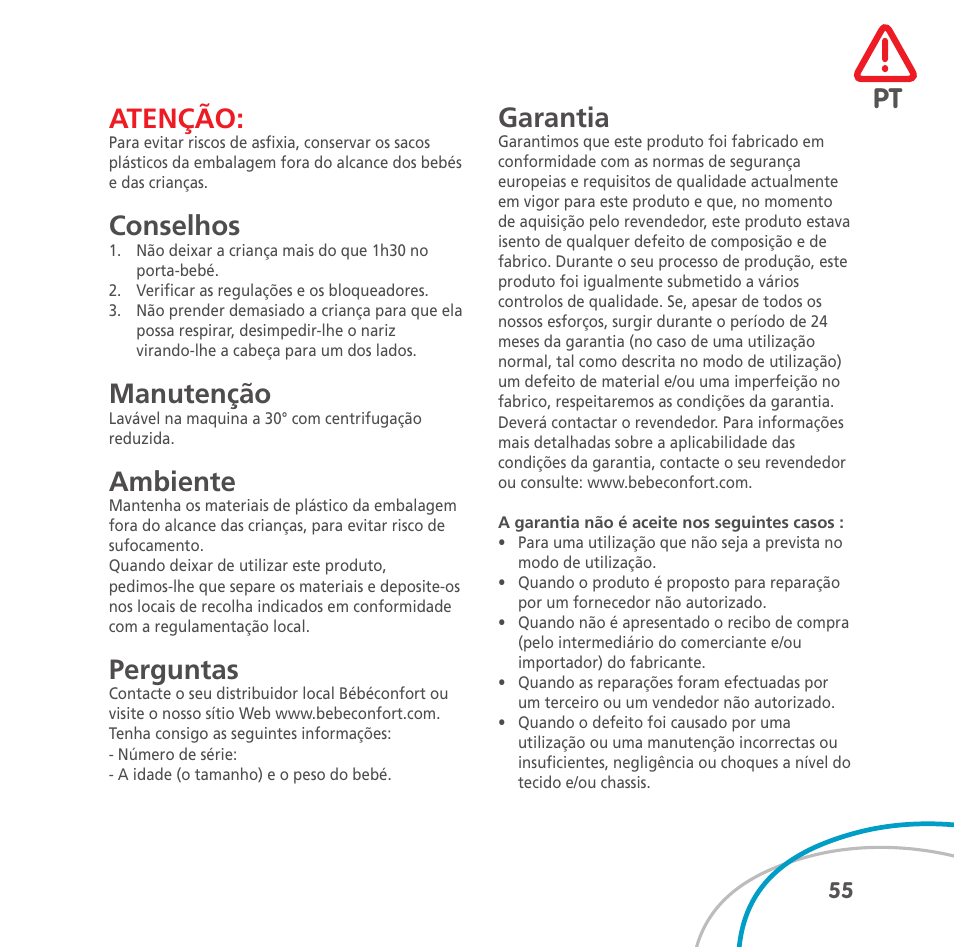 Bebe Confort Easia User Manual | Page 55 / 76