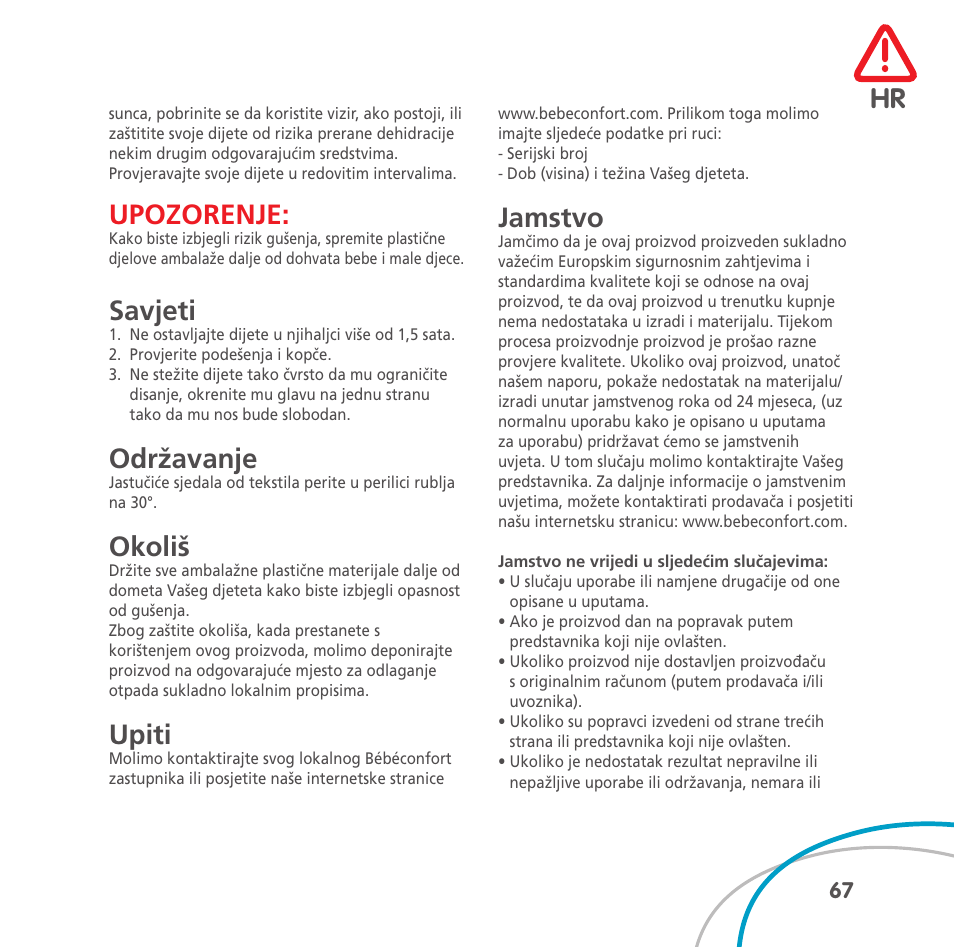 Bebe Confort Easia User Manual | Page 67 / 76