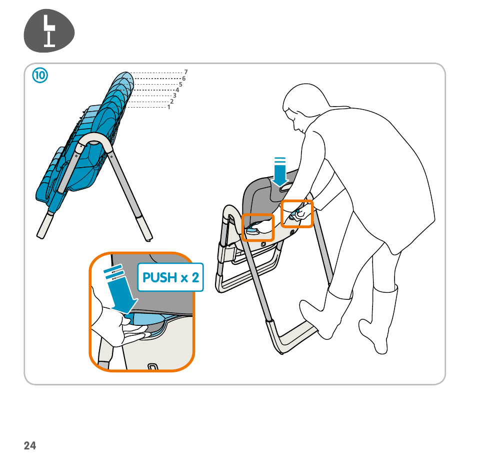 Push x 2 | Bebe Confort Kaleo User Manual | Page 24 / 56